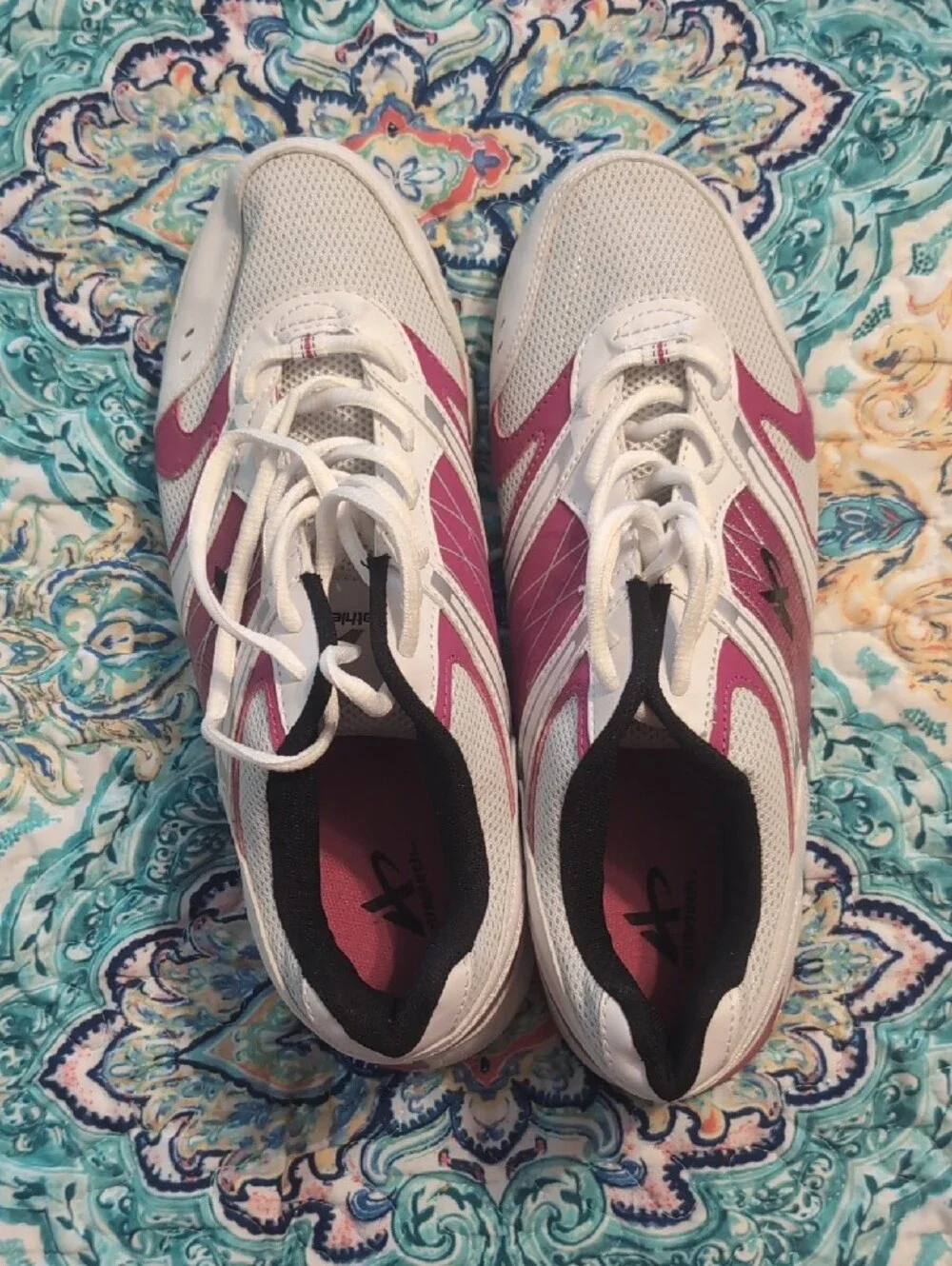Athletech White and Pink Women's Athletic Sneakers